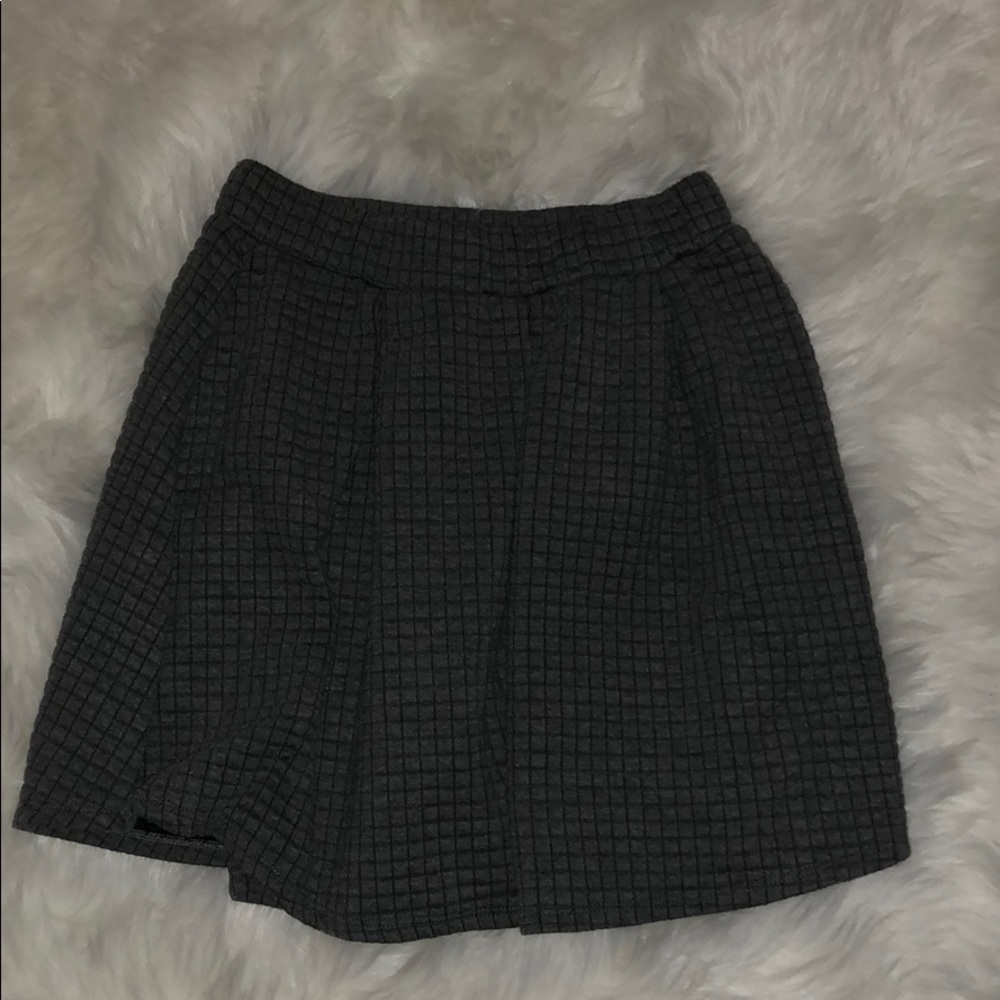 gray skater skirt